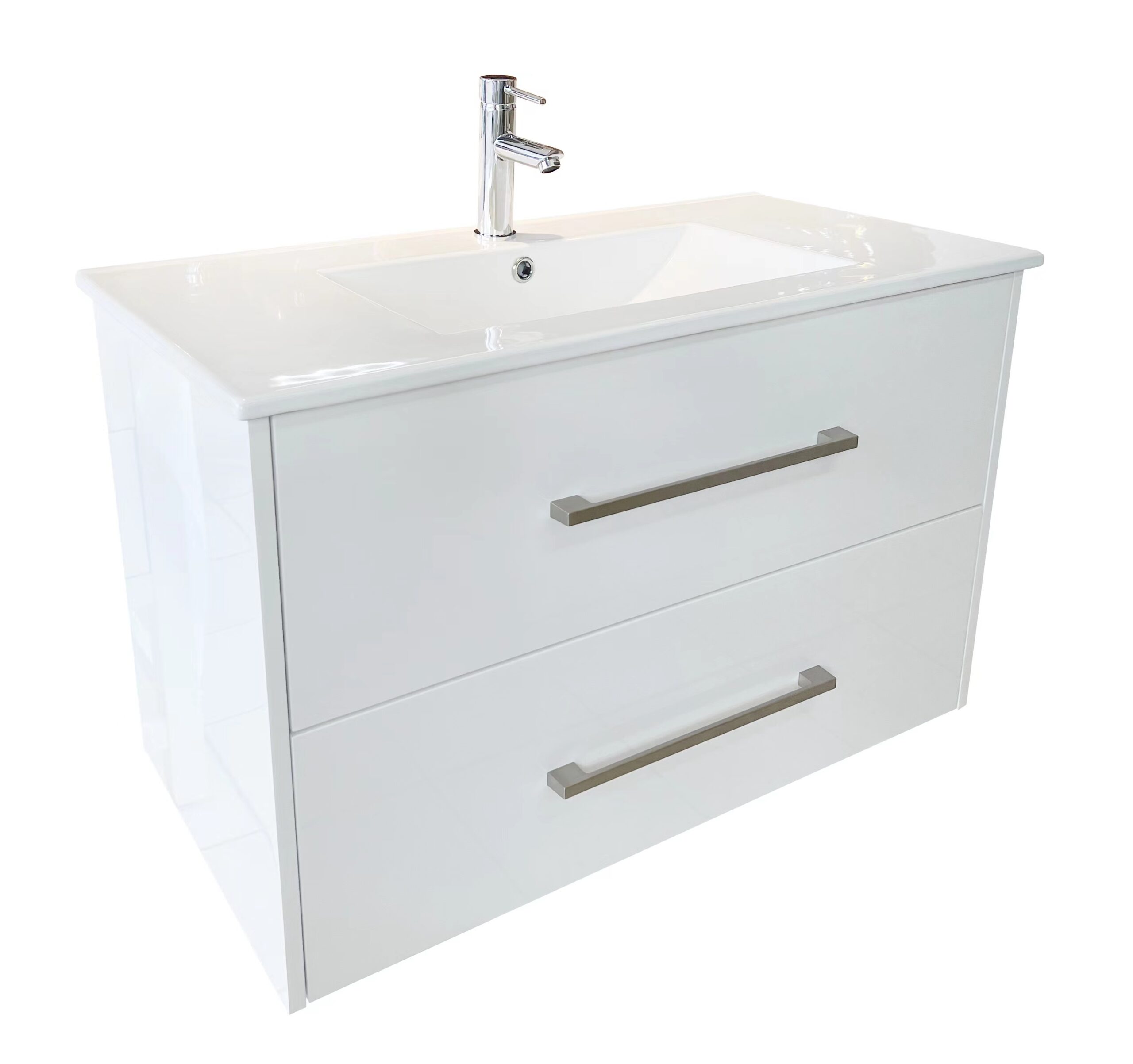 900E-HW WHITE WALL HUNG VANITY CABINET FRONT VIEW