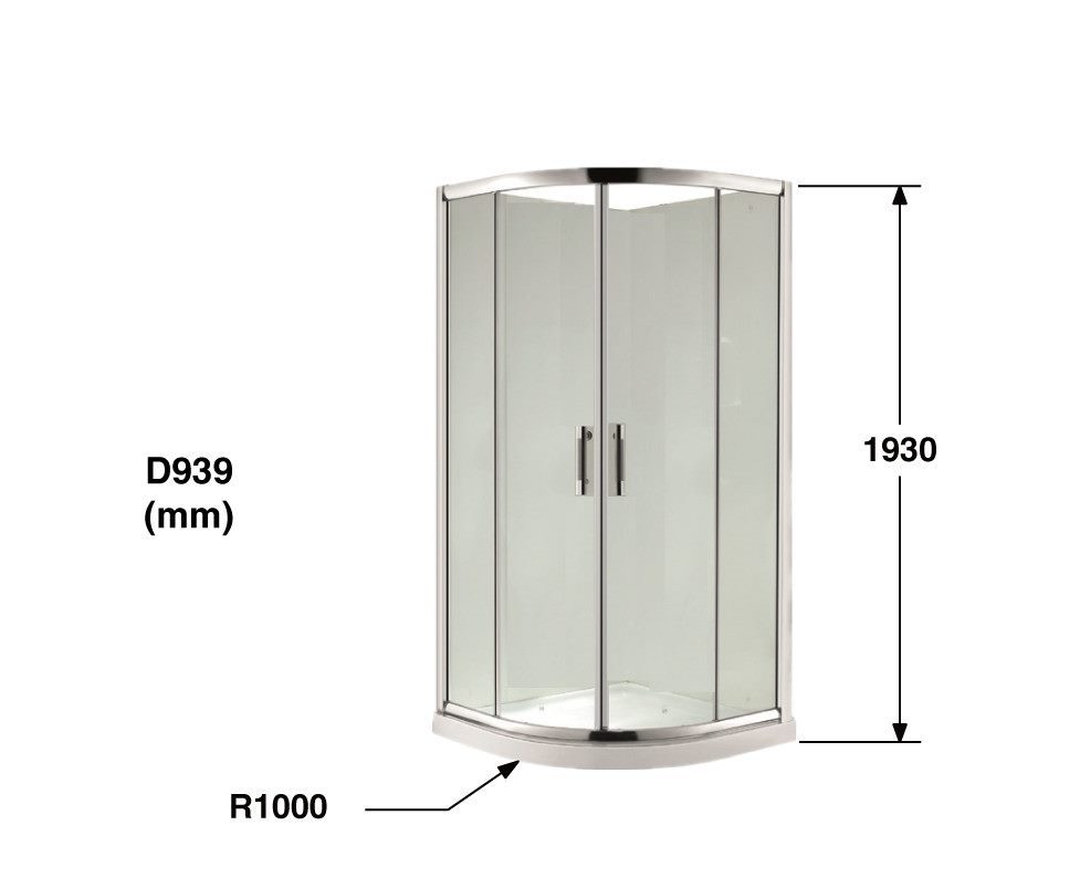 D939 curve shower box measurement