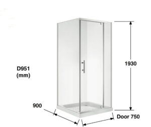 D951 shower box size