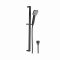 Koda Square Slide Shower Set with Wall Elbow - Matte Black