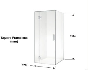 chrome frameless shower box