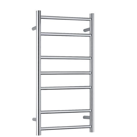 7 Bar Round Profile Heated Towel Rail - Chrome - Image 1