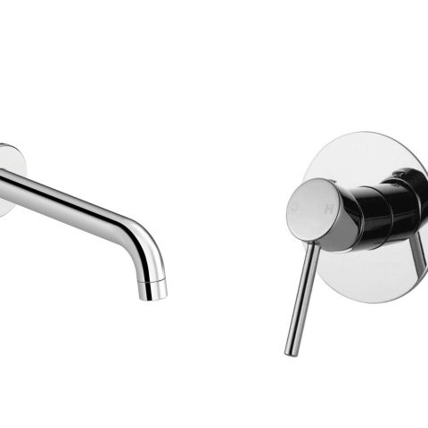 Basin Mixer & Bath Spout Combo Round Chrome - Image 1