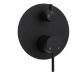 Minimalist Round Pin Lever Shower Diverter - Matte Black