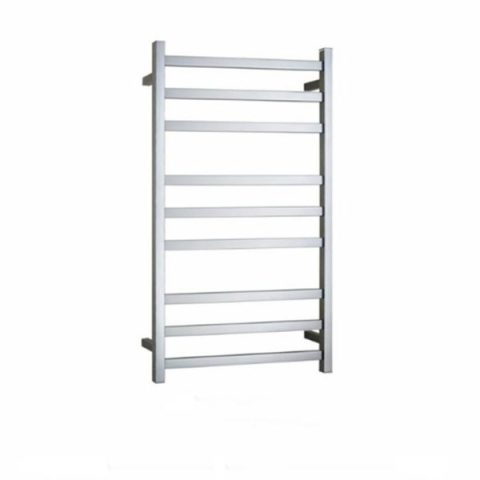 CHROME HEATED TOWEL RAIL SQUARE 9 BARS