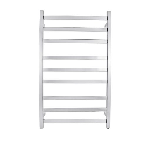 CHROME HEATED TOWEL RAIL SQUARE 9 BARS
