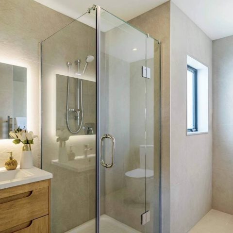 Frameless Shower Glass1000wx1000dmm Swing Door Square Chrome - Image 2