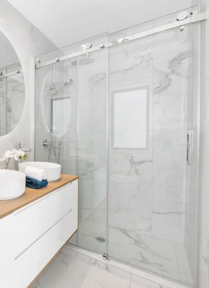 Buy Frameless 1500mm Sliding Door in NZ - | Danik Bathroom
