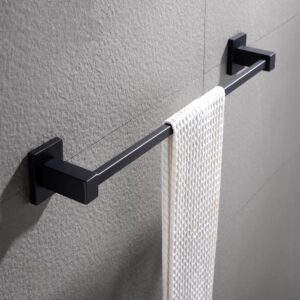 matte black towel rail single bar