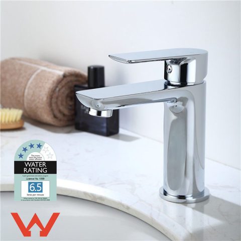 Vanta Modern Flat Handle Basin Mixer – Polished Chrome - Image 2