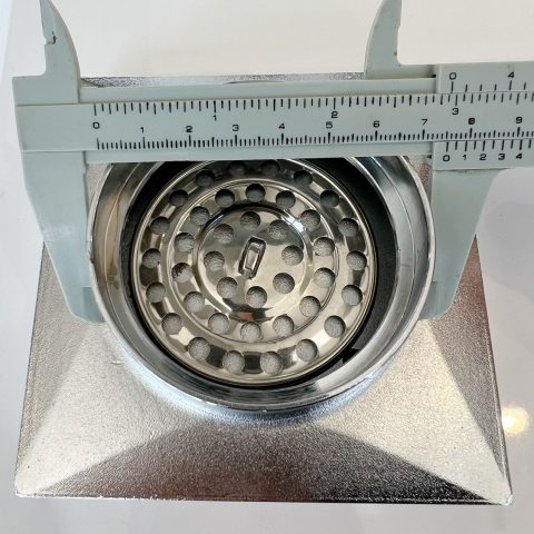 Insert Tile Waste Square 115x115mm - Chrome - Image 4