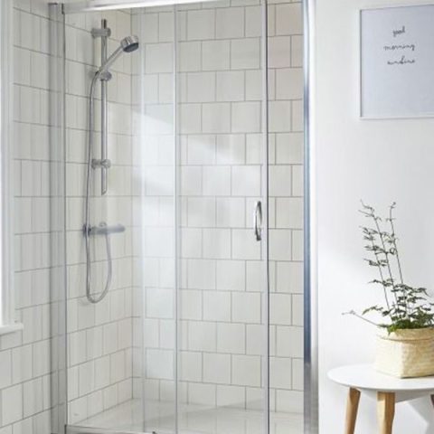 Framed Alcove 800dx1200wx800dmm 3 Side Shower Box  Inc Sliding Door+Tray+Liner - Image 5