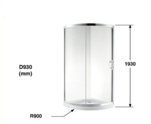 round shower box 900mm