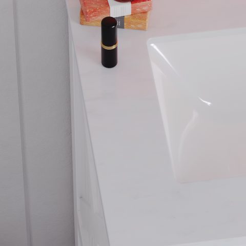 Victoria 1500mm Solid Wood Floor-Standing Vanity – Hampton Collection – Matte White - Image 7