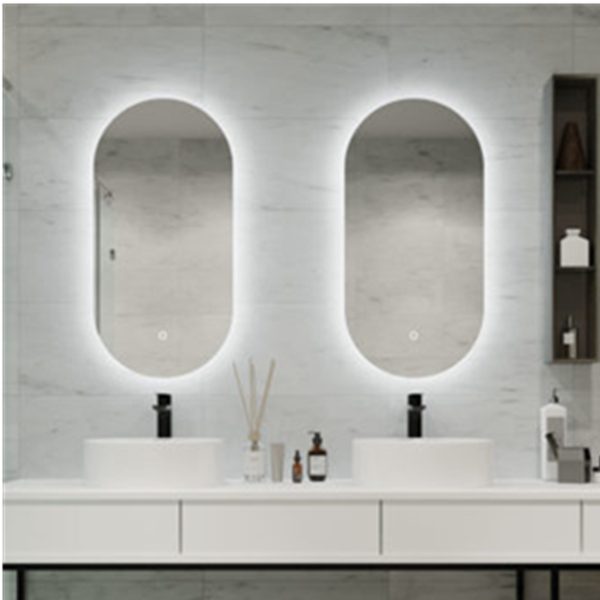 Backlit Led Mirror With Demister, Oval Bathroom Mirror With Lights