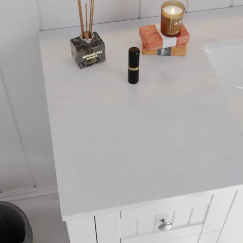 Victoria 1200mm Solid Wood Floor-Standing Vanity – Hampton Collection – Matte White - Image 7