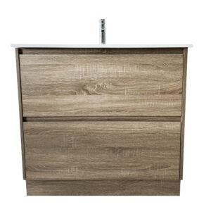 PS900fs-m12 woodgrain plywood floorstanding vanity light brown