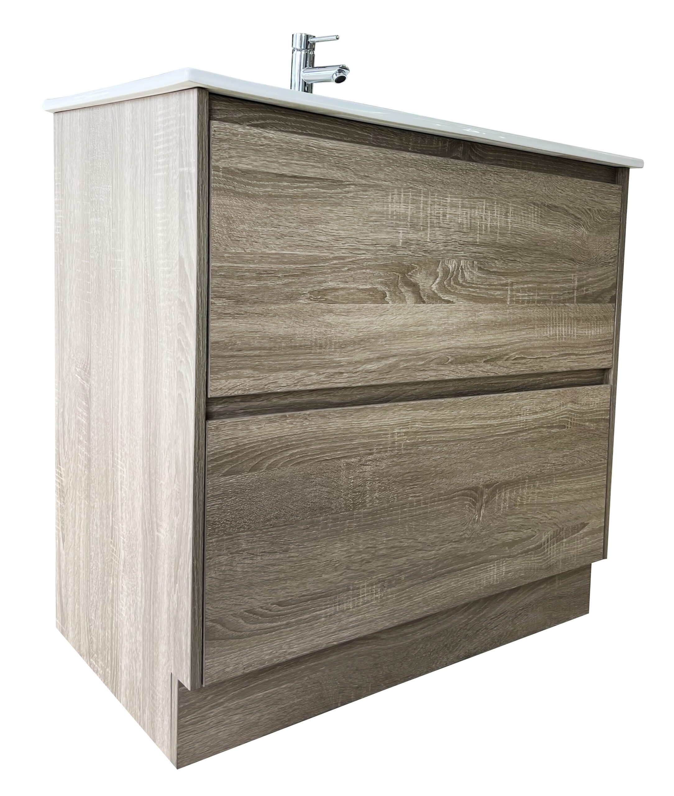 PS750fs-m12 woodgrain plywood floorstanding vanity light brown