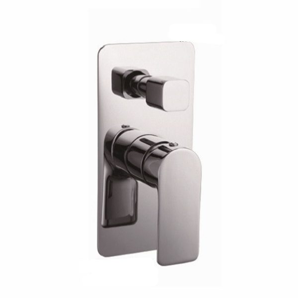 diverter mixer round and square chrome color