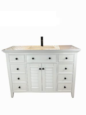 1200mm white vanity front view