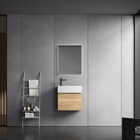 Avalon 480mm Premium Plywood Wall-Hung Vanity - Oak - Image 2