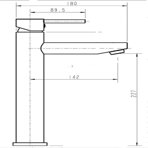 Stilo Pin Lever Tall Basin Mixer - Brushed Nickel - Image 2