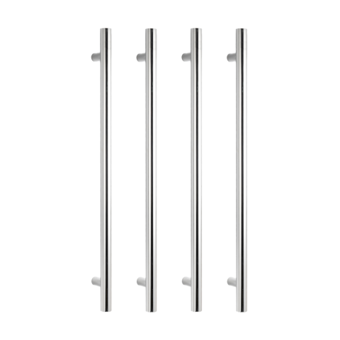 Vertical Heated Towel Rail 900mm (L) Four Round Rails Combo – Chrome - Image 1