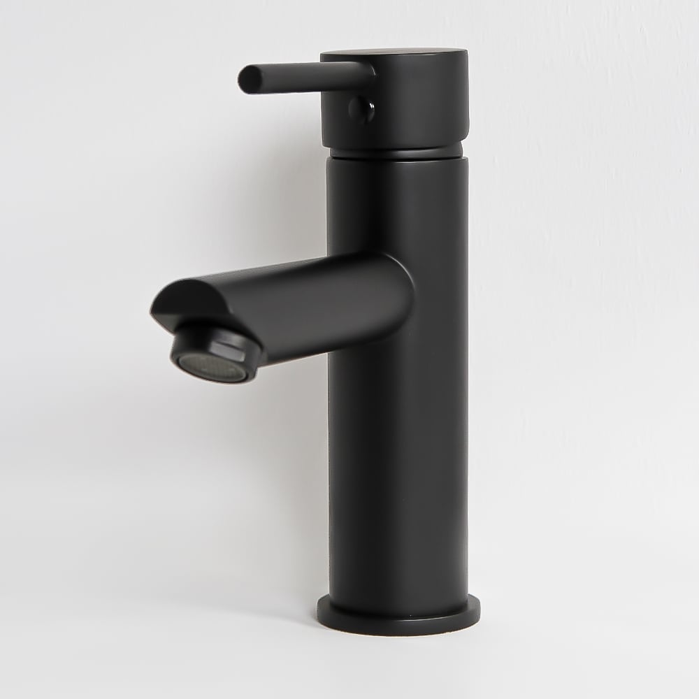 black basin tap