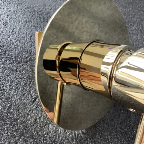 gold round shower mixer