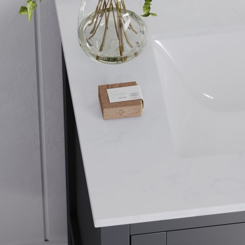 Winterfell 750mm Solid Wood Floor-Standing Vanity – Hampton Collection – Matte Black - Image 7