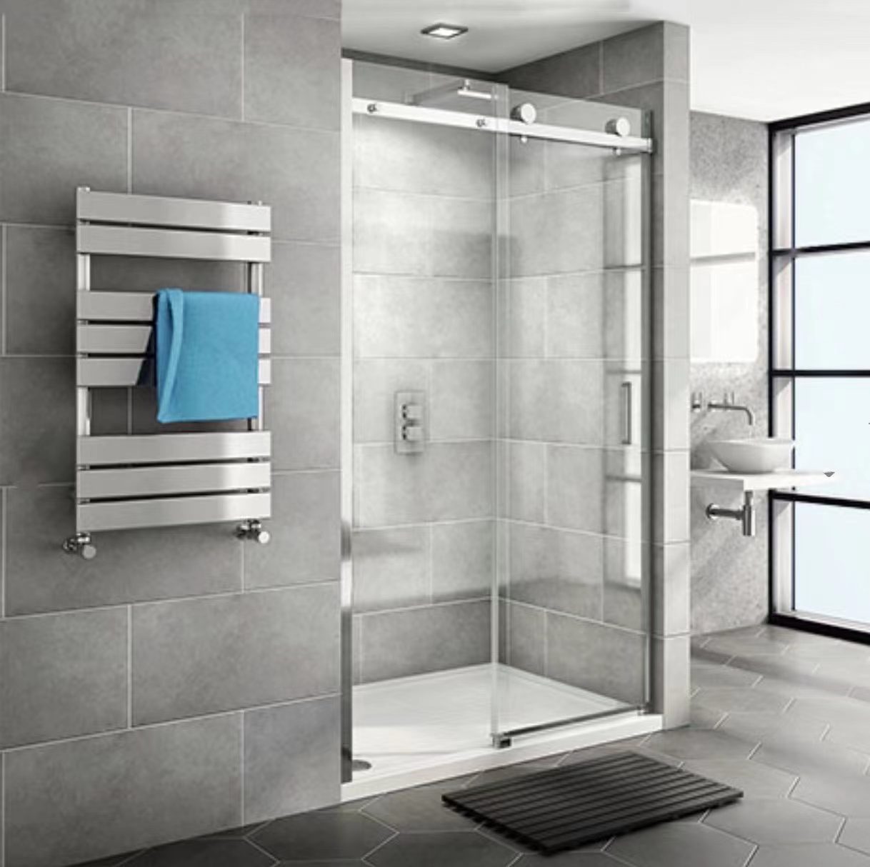 FS1170mm framless shower SLIDING door