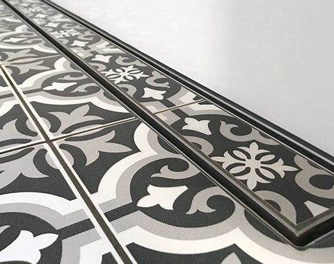 900mm Tiled Insert Channel Shower Drain – Matte Black - Image 4