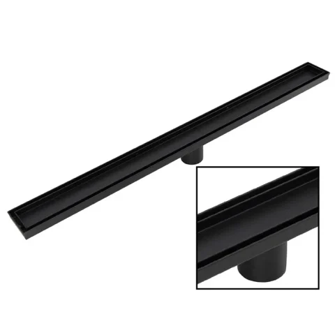 900mm Tiled Insert Channel Shower Drain – Matte Black - Image 3