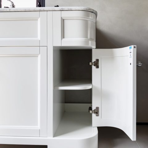 Tiffany 1400mm Solid Wood Floor-Standing Vanity – Hampton Collection – Matte White - Image 8