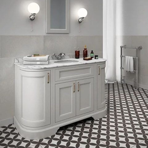 Tiffany 1400mm Solid Wood Floor-Standing Vanity – Hampton Collection – Matte White - Image 9