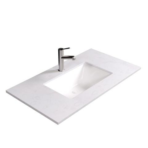 Caroline 900mm Solid Wood Floor-Standing Vanity – Hampton Collection – Matte White - Image 8