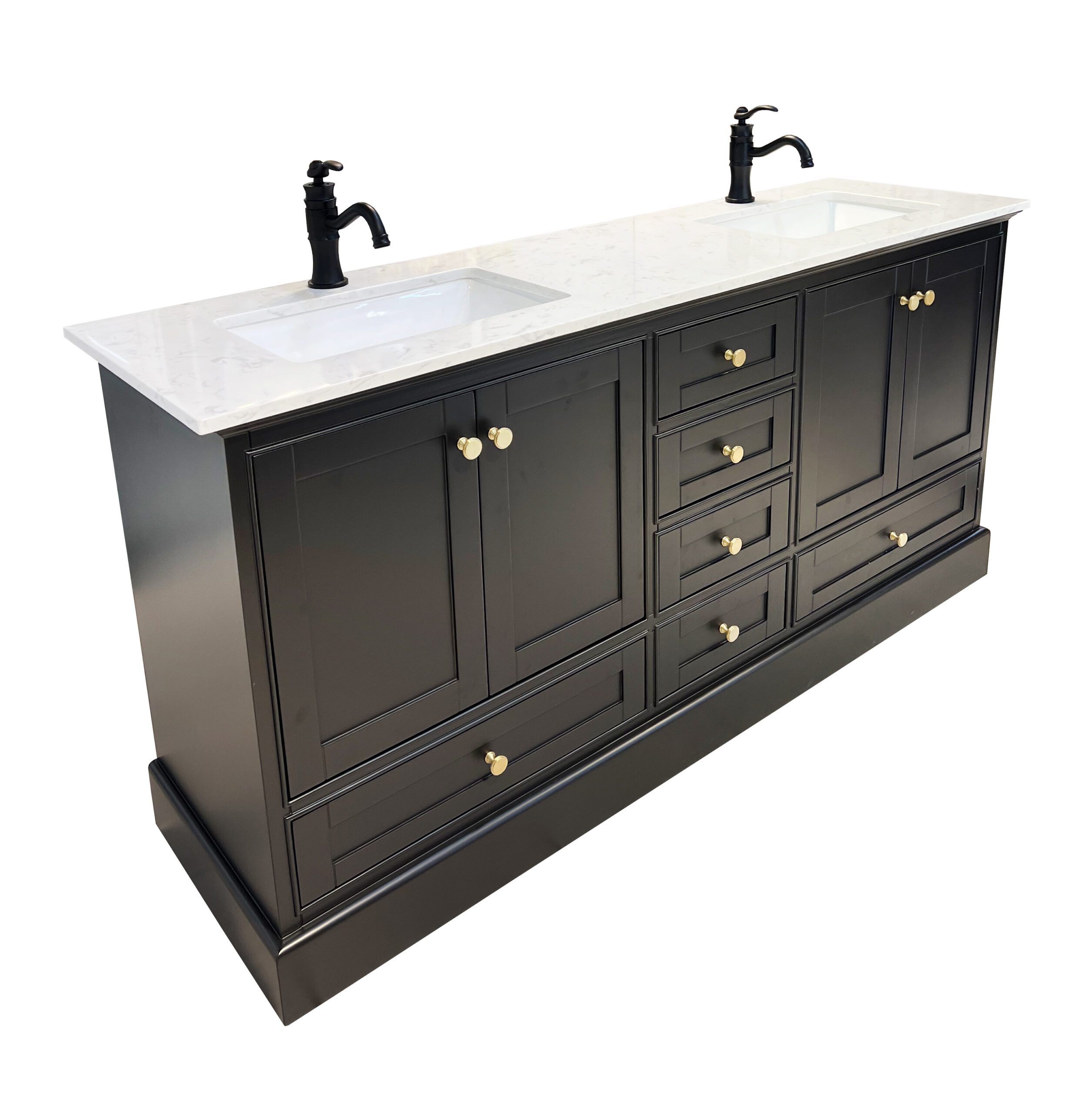 Buy 1800mm Black Solid Wood Vanity in NZ - | Danik Bathroom