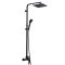 Koda Square Exposed Shower System with Integrated Mixer - Matte Black