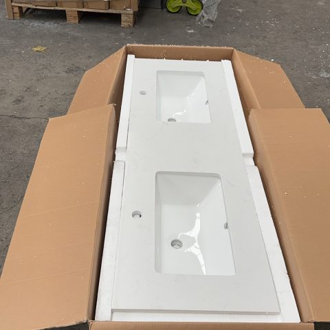 Solid Wood Hampton Floor Standing 1500mm Vanity With Double Undercounter Basin Handcafte - Image 4