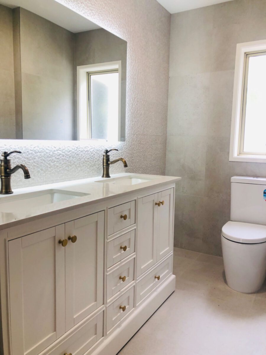 Wooden 1200mm Matte White bathroom vanity