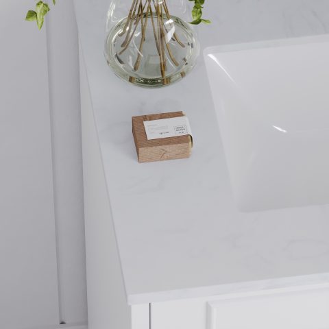 Caroline 750mm Solid Wood Floor-Standing Vanity – Hampton Collection – Matte White - Image 7