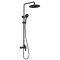 Milo 250mm Round Exposed Shower System with Integrated Mixer - Matte Black
