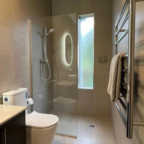 Walk-in Shower Glass 1200wx1950hmm Panel with Two Chrome Channels - Image 3