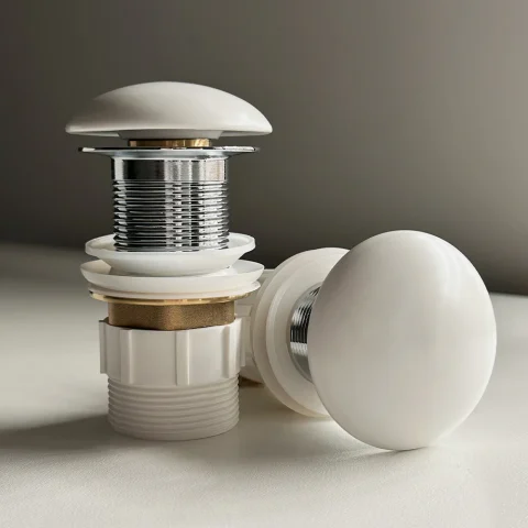 32mm Pop-Up Waste With Overflow – Ceramic Cap - Image 4
