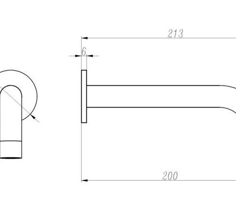 Bath Spout Round Gunmetal - Image 5