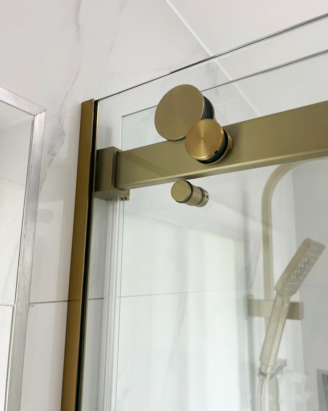 Buy Burshed Gold shower door 1800mm in NZ - | Danik Bathroom