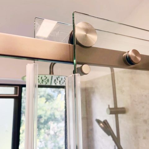 Frameless Glass 1500wx1950hmm Shower Sliding Door Brushed Nickel - Image 14