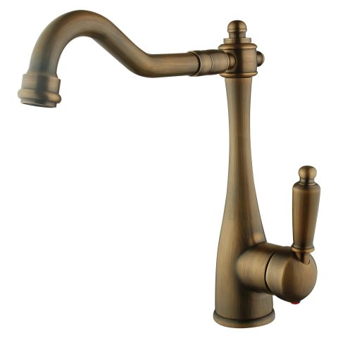 Vintage Swan Neck Mixer – Antique Bronze (All Pressures) - Image 1