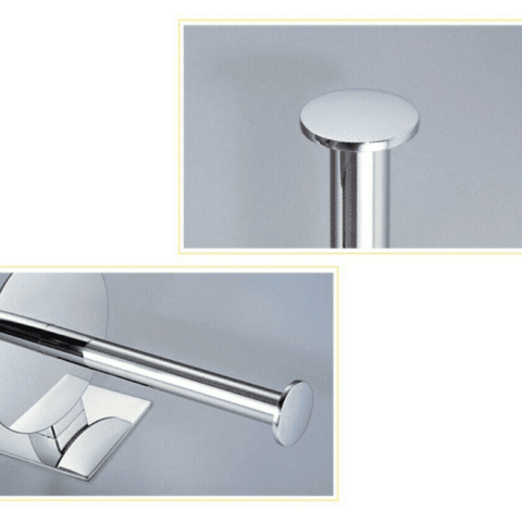 Rondo Upright Toilet Roll Holder - Polished Chrome - Image 2