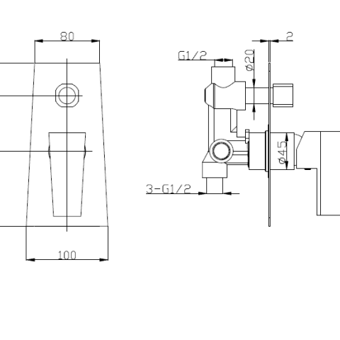 Shower Mixer Divider Two Function - Image 2